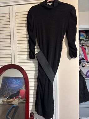 Speechless Black Maxi Turtleneck Dress